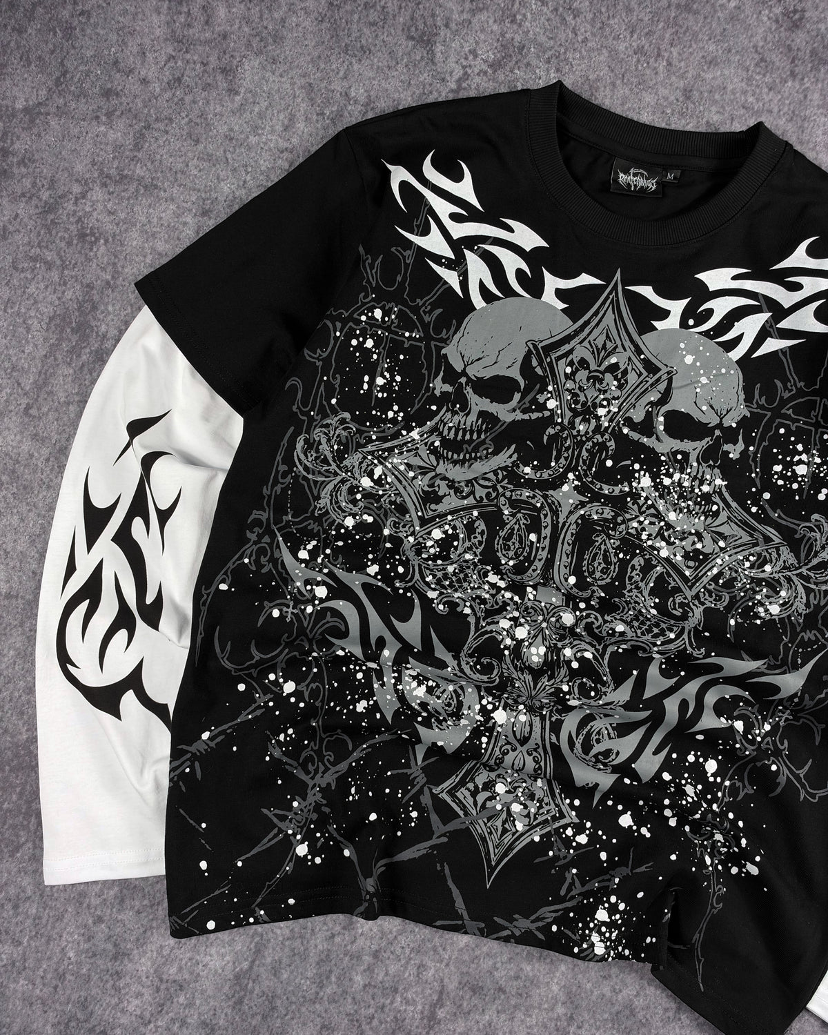 SINNER LAYERED SHIRT (BLACK)