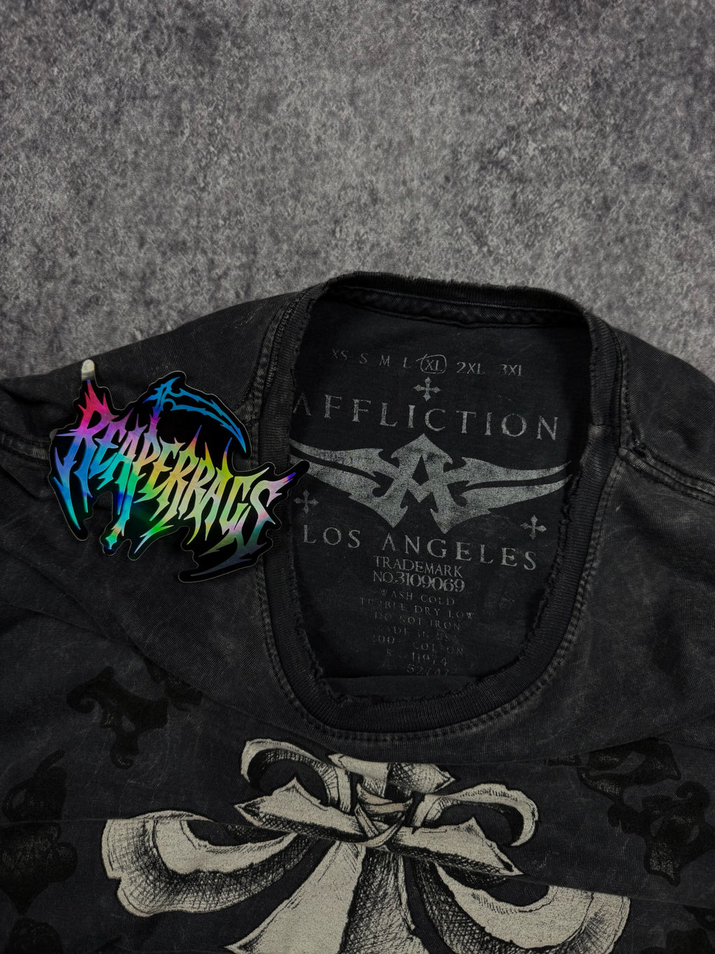 (GRAIL) 2000s CHROME AFFLICTION SHIRT (XL)