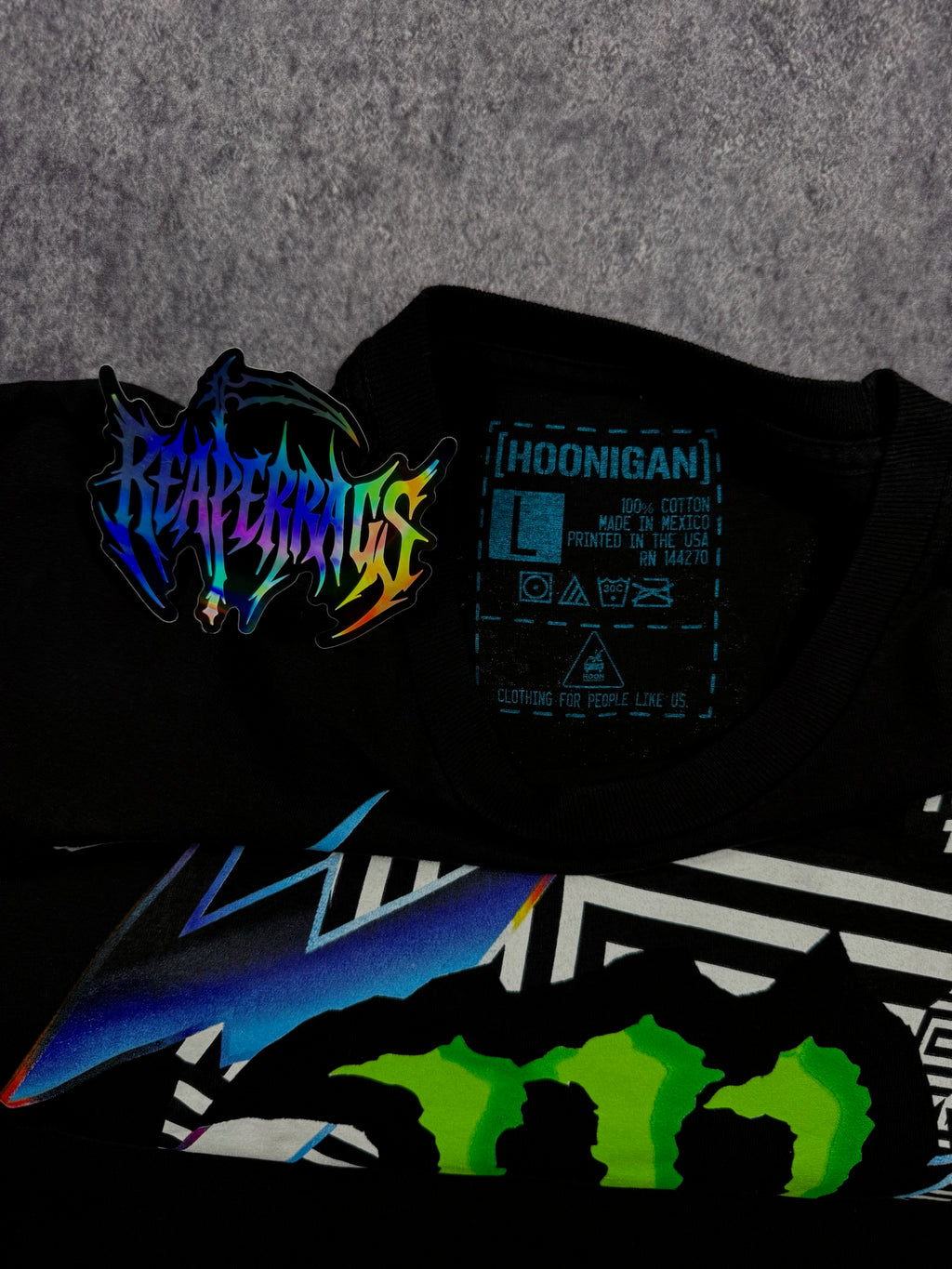 (GRAIL) 2000s MONSTER ENERGY x KEN BLOCK x HOONIGAN SHIRT (L)