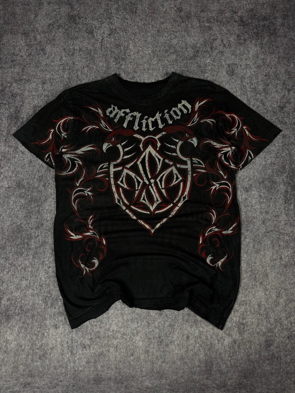 (GRAIL) 2000s CHROME AFFLICTION x GEORGES ST PIERRE SHIRT (L)