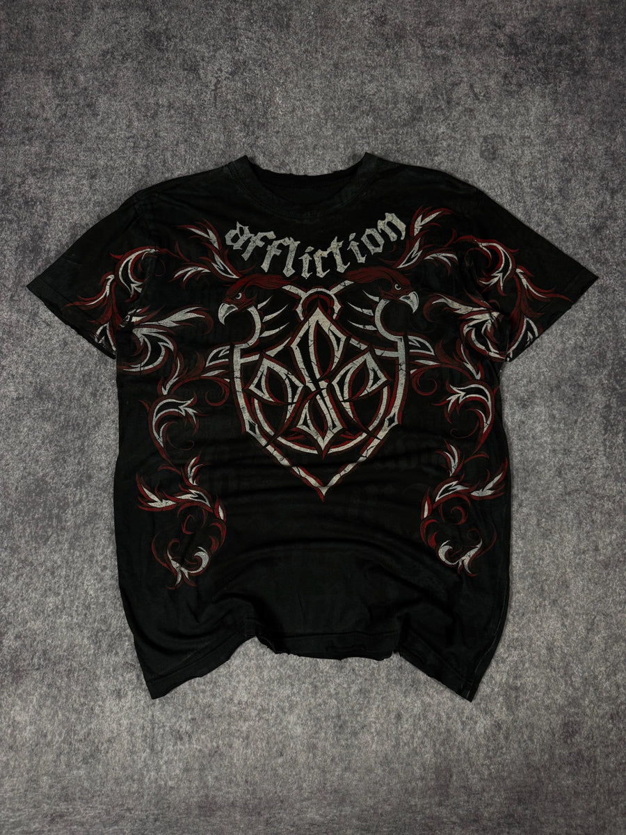 (GRAIL) 2000s CHROME AFFLICTION x GEORGES ST PIERRE SHIRT (L)