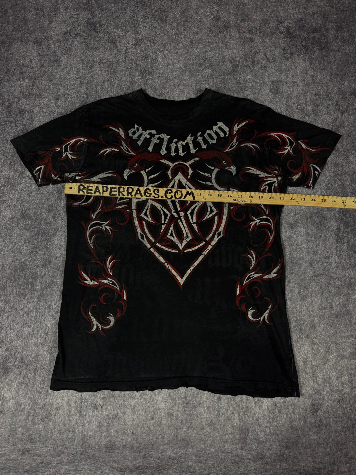 (GRAIL) 2000s CHROME AFFLICTION x GEORGES ST PIERRE SHIRT (L)