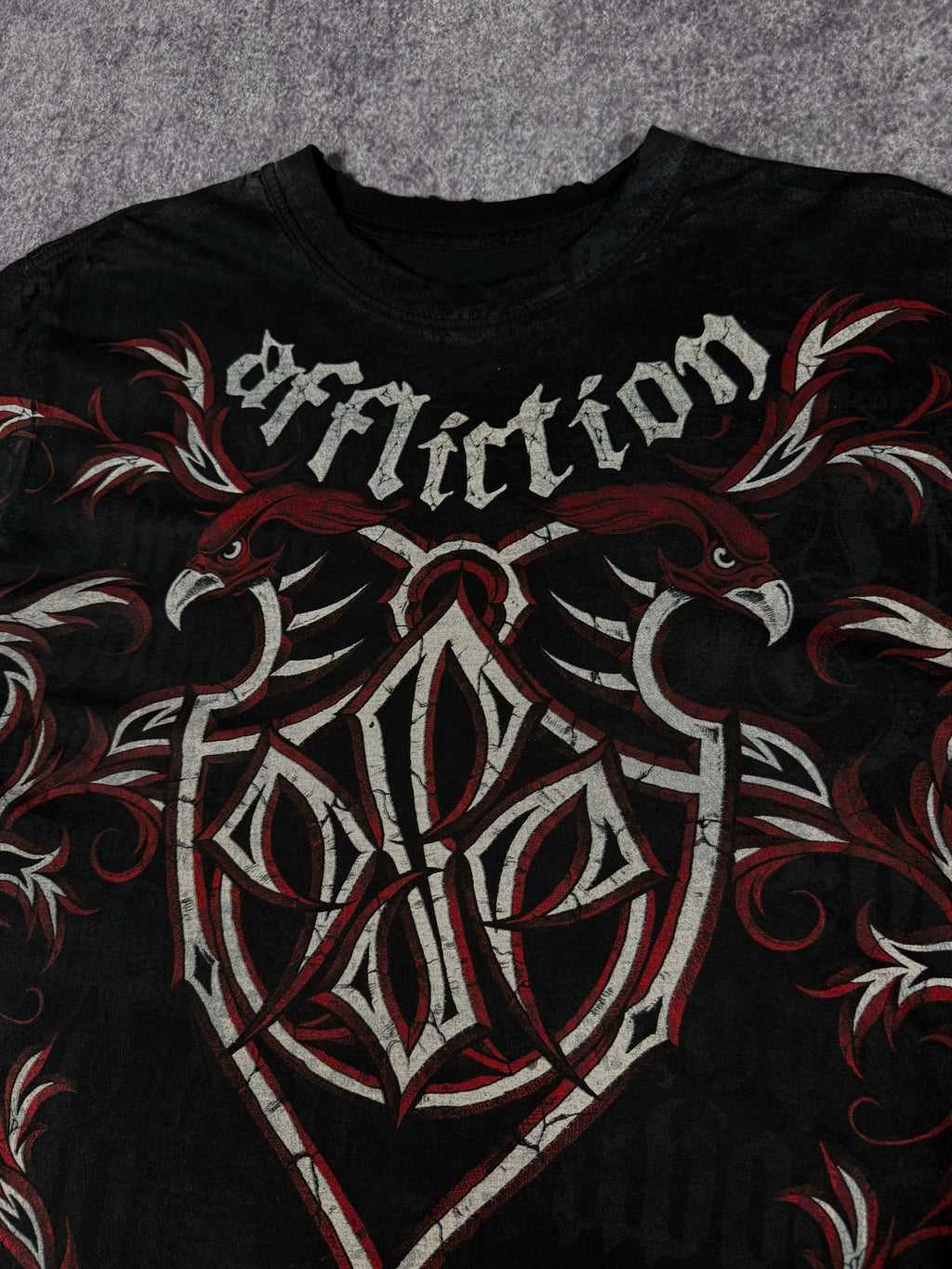 (GRAIL) 2000s CHROME AFFLICTION x GEORGES ST PIERRE SHIRT (L)
