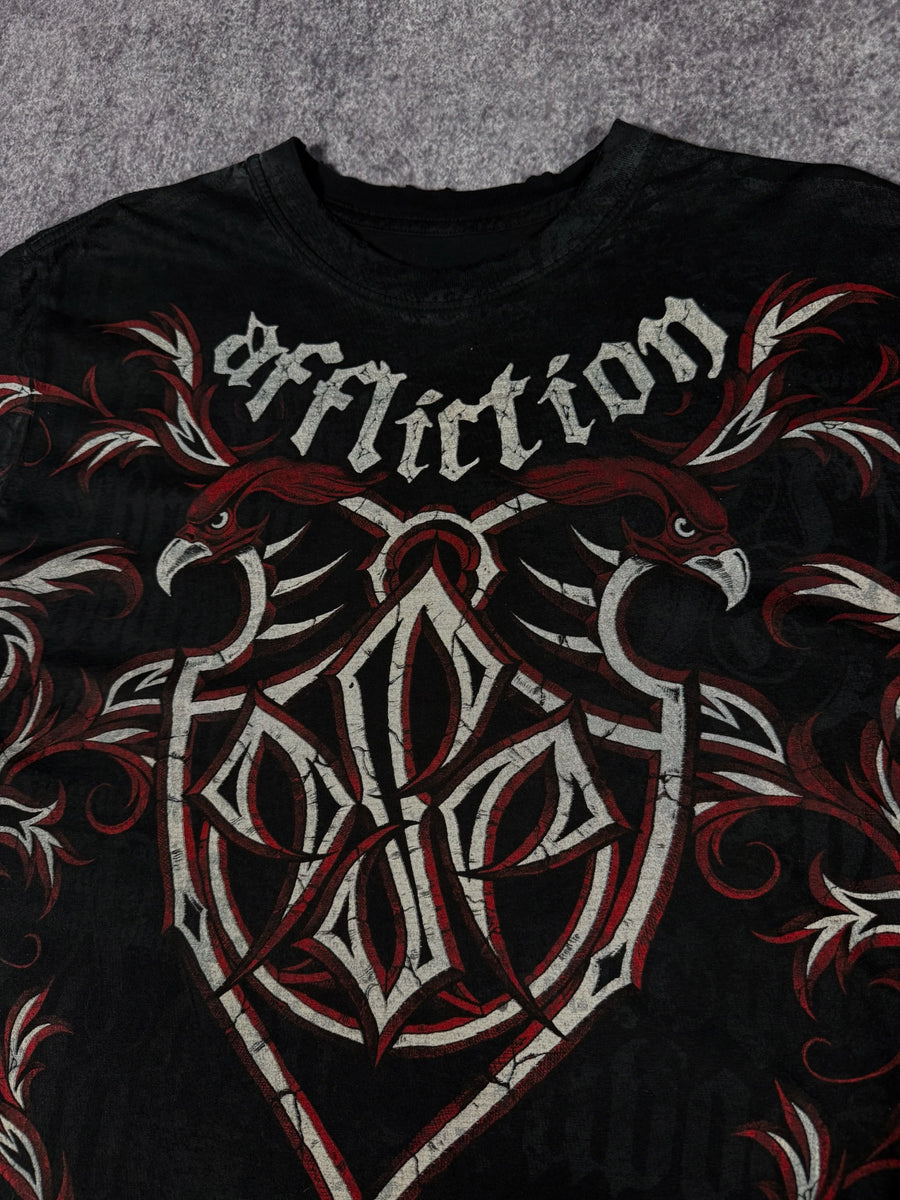 (GRAIL) 2000s CHROME AFFLICTION x GEORGES ST PIERRE SHIRT (L)