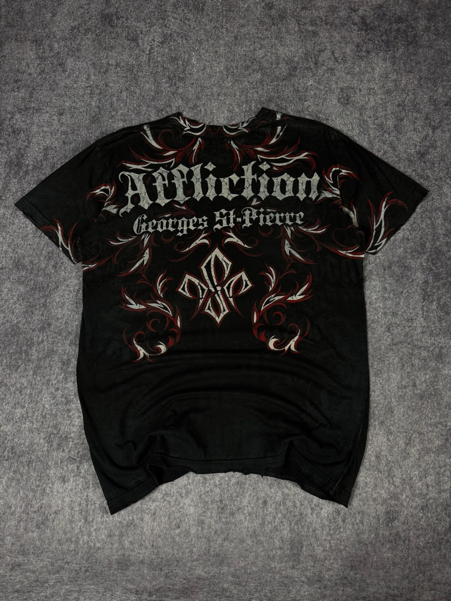 (GRAIL) 2000s CHROME AFFLICTION x GEORGES ST PIERRE SHIRT (L)